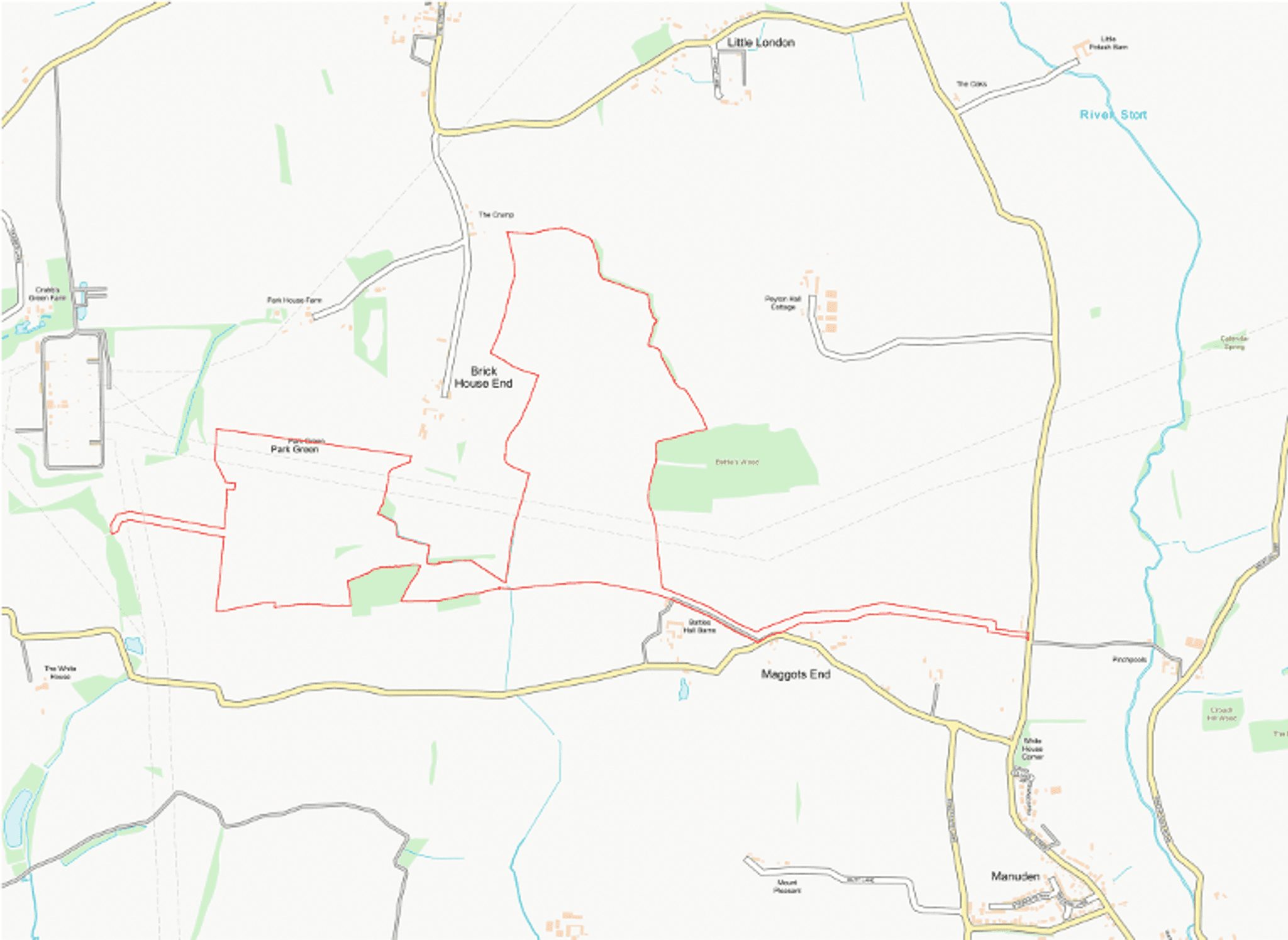 A map of the Pelham Spring Solar site